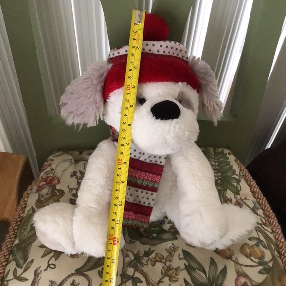 🐶Adorable Floppy ears Soft Plush Puppy friend with  scarf & hat - great gift 🎁 - Picture 4 of 4